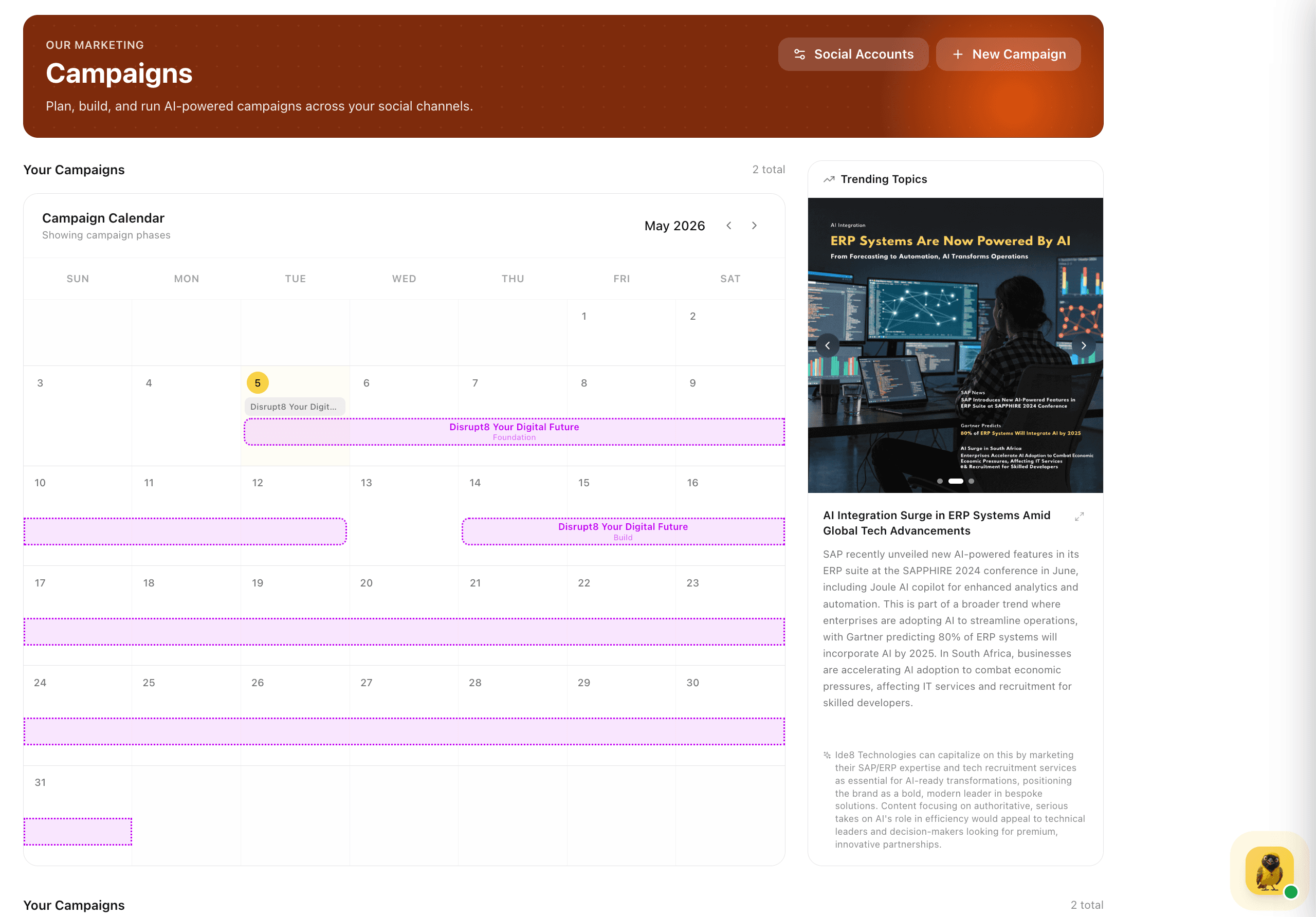 Campaigns Hub