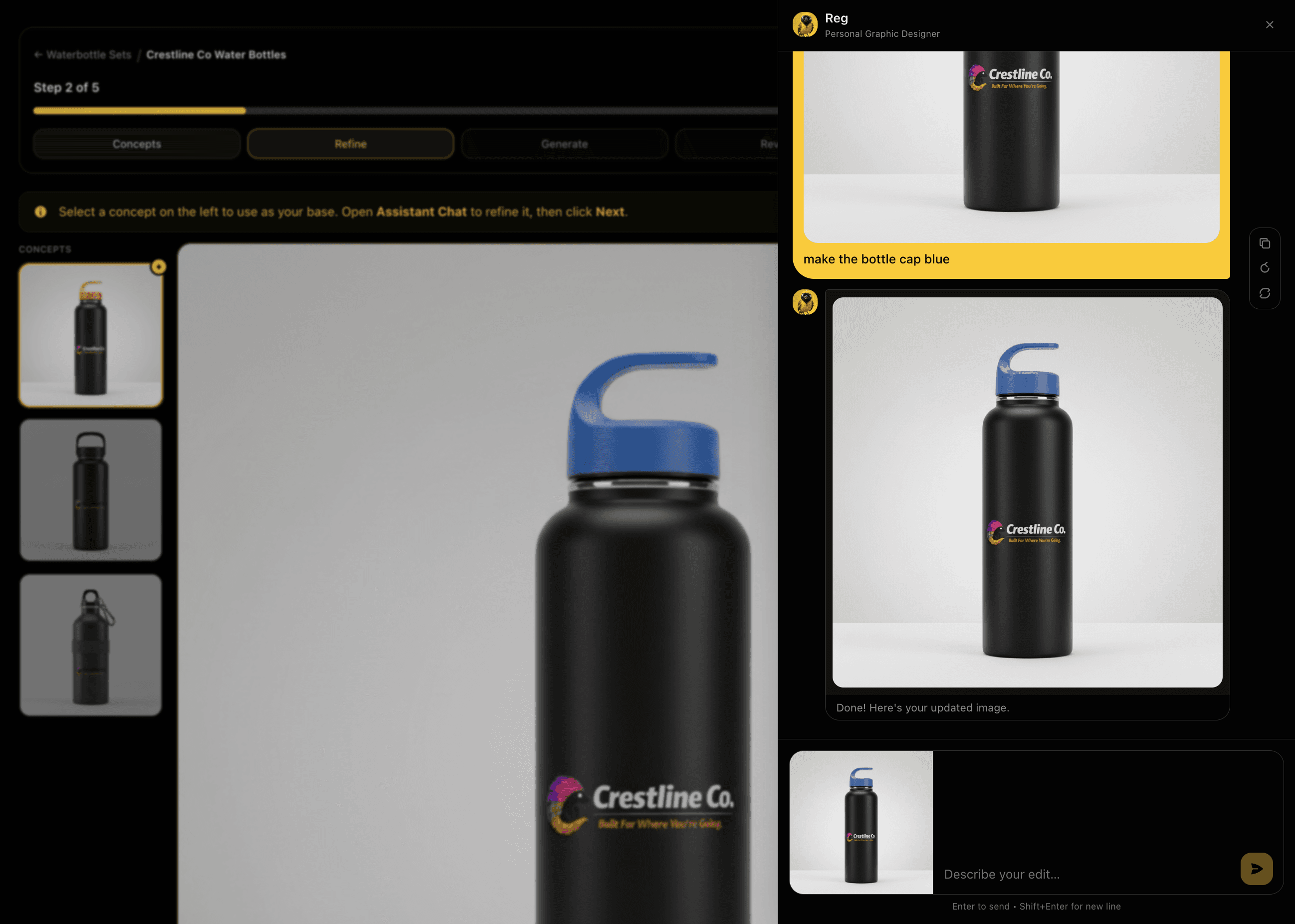 Refine with Assistant Chat
