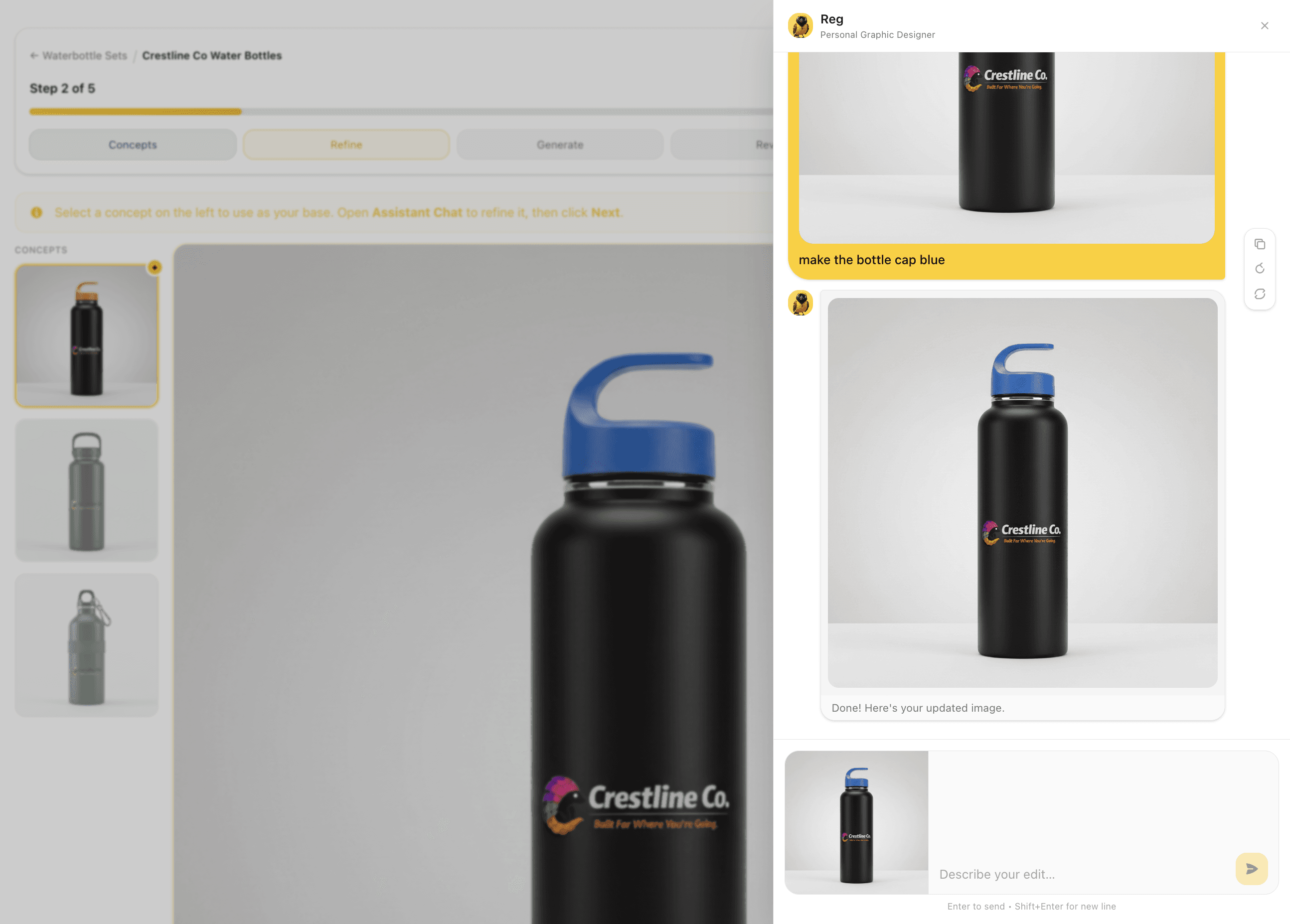 Refine with Assistant Chat