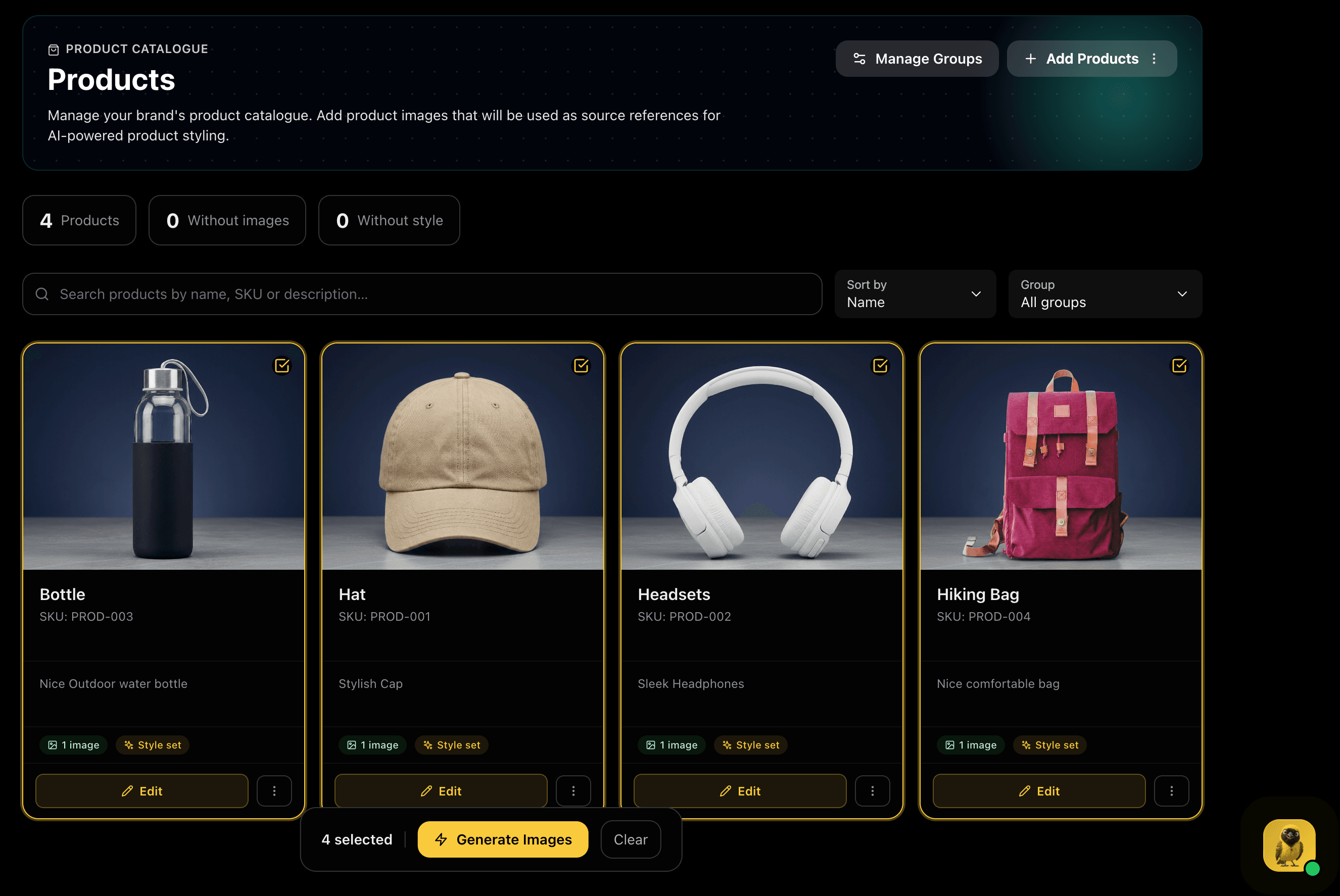Products Catalogue Updated