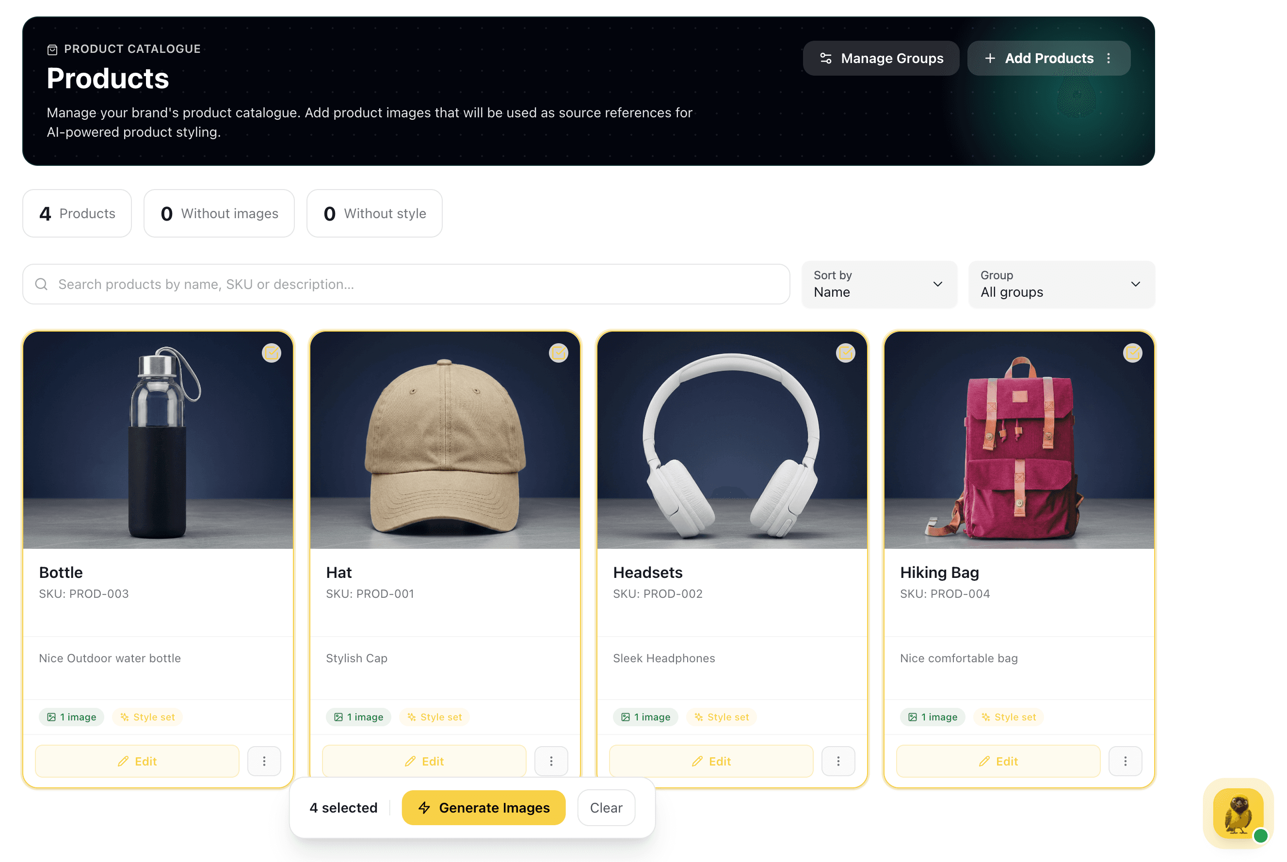 Products Catalogue Updated