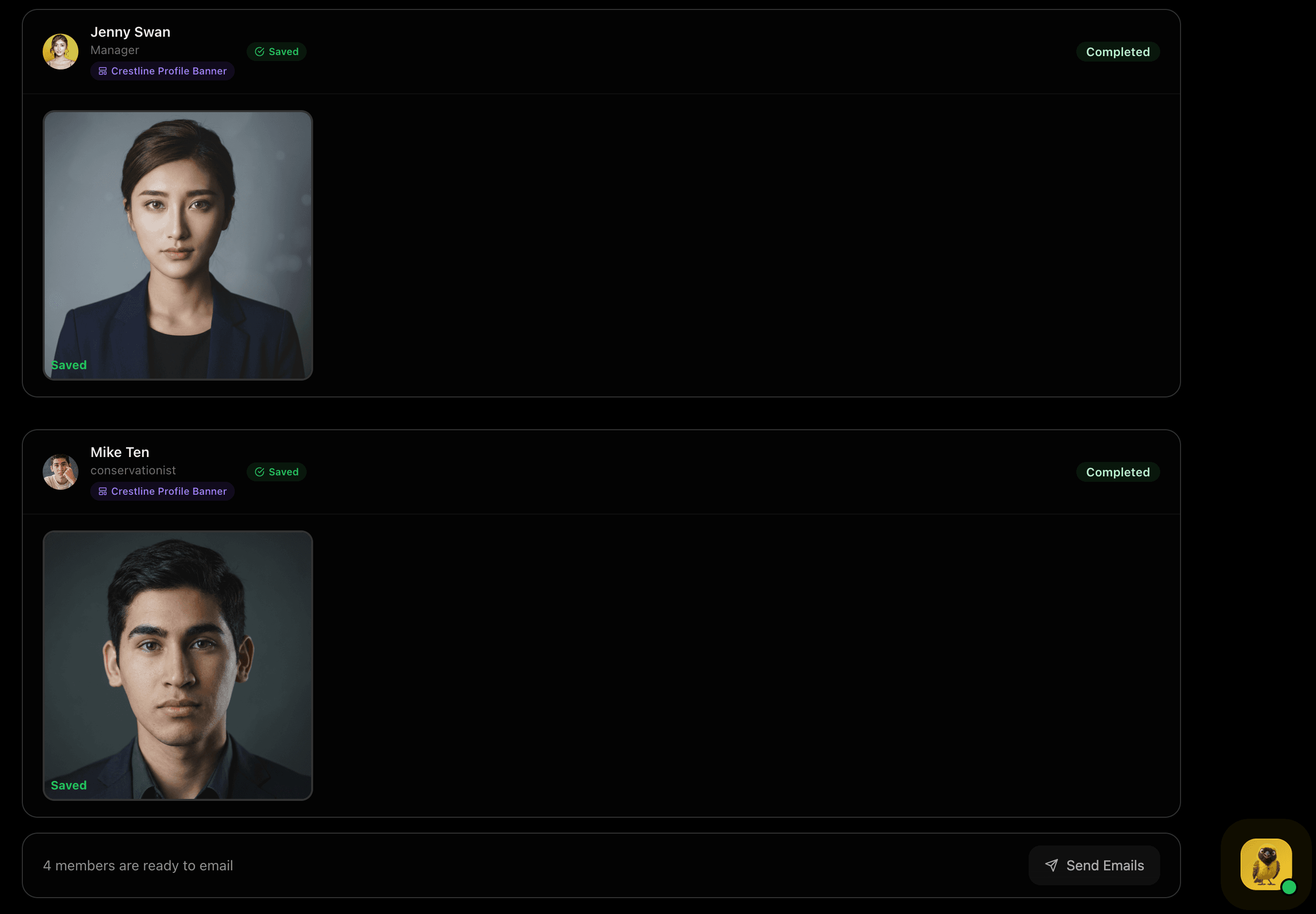 Review Each Member's Headshot