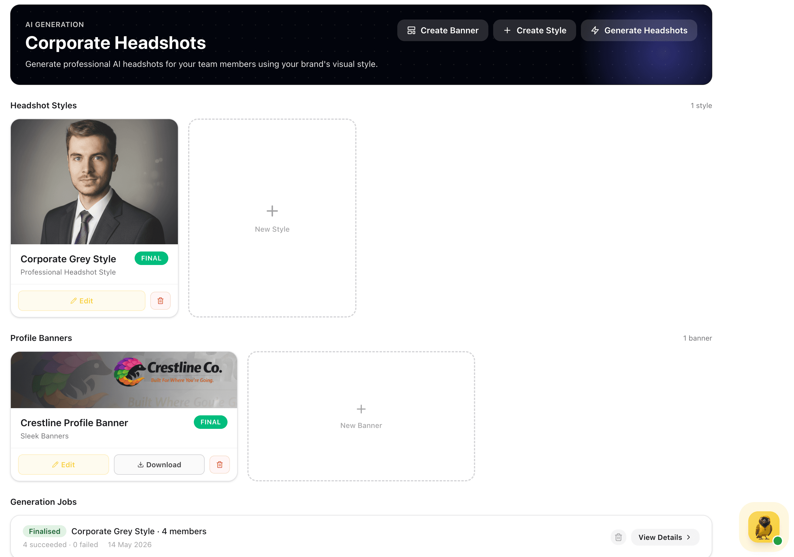 Headshots Hub Overview