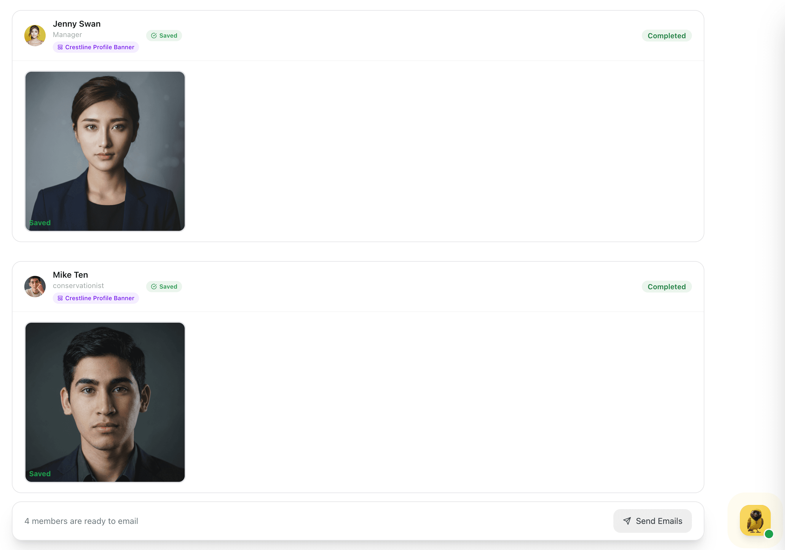 Review Each Member's Headshot
