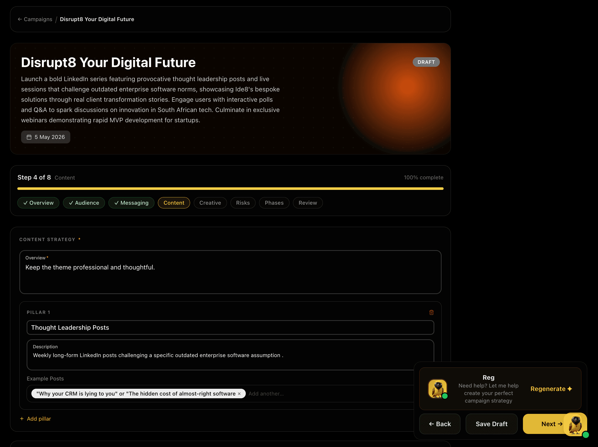 Content, Pillars, Formats, and Examples