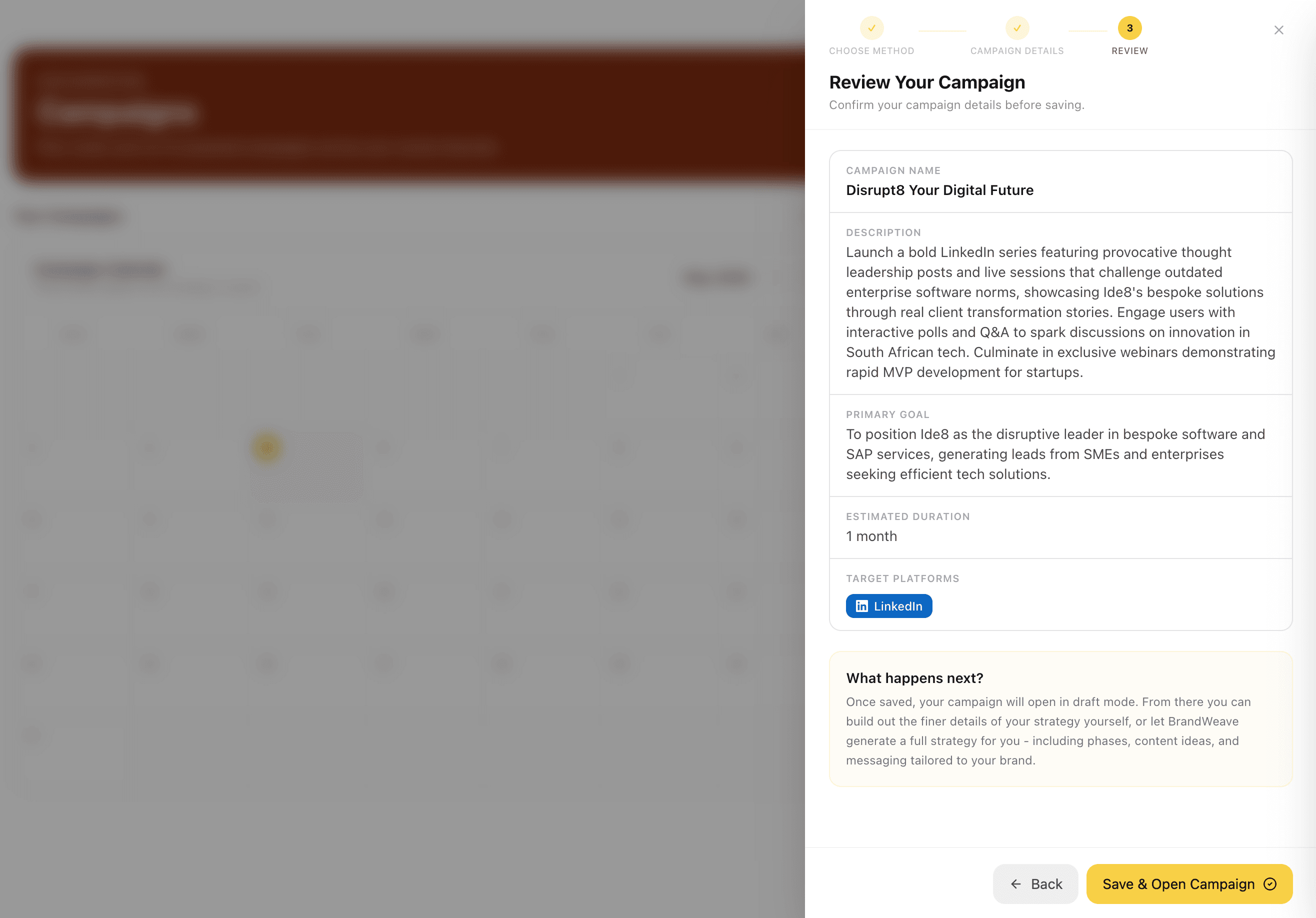 Review Before You Create