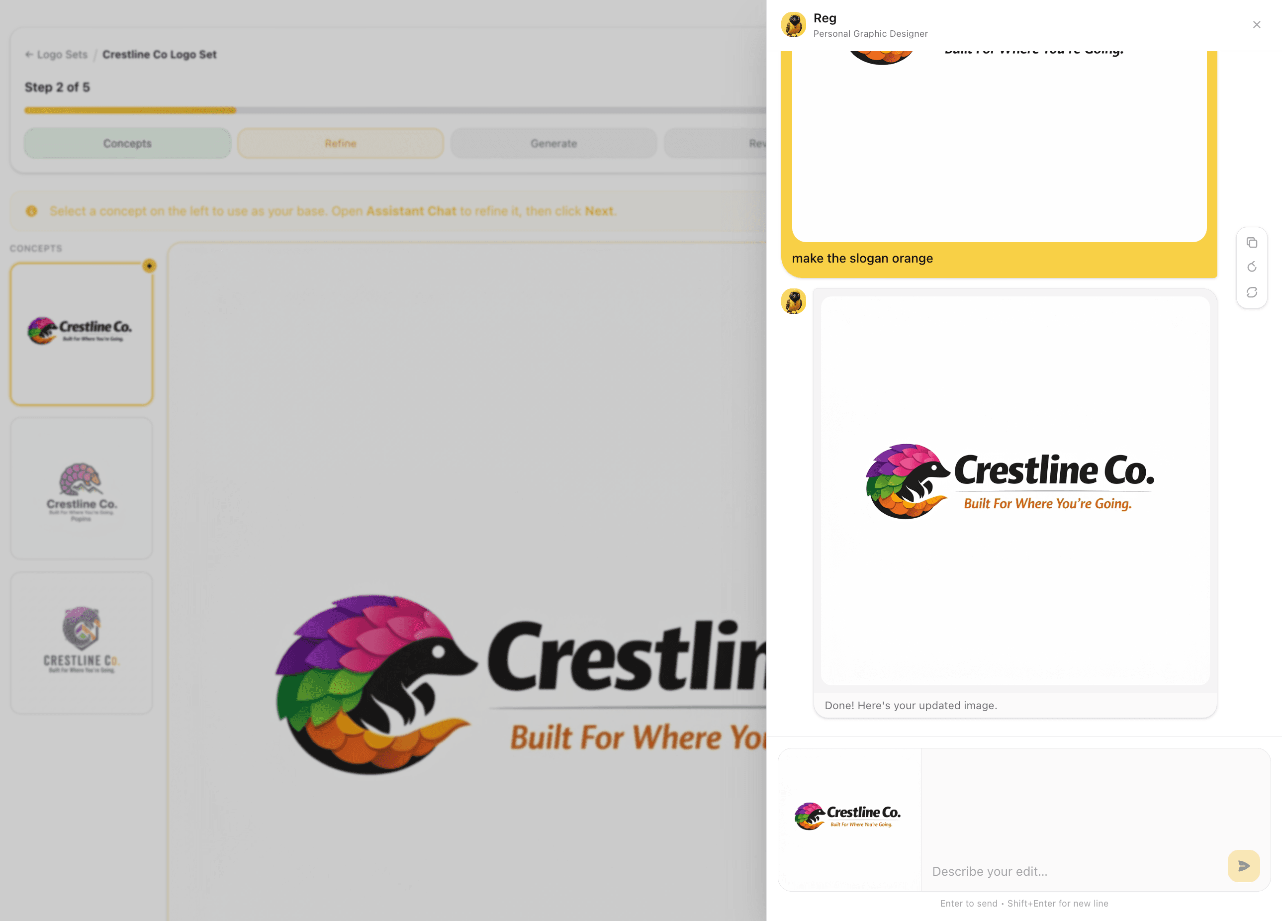 Refine with Assistant Chat